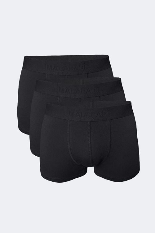 Malabadi Erkek Siyah 3 lü Paket Modal Kısa Boxer 011