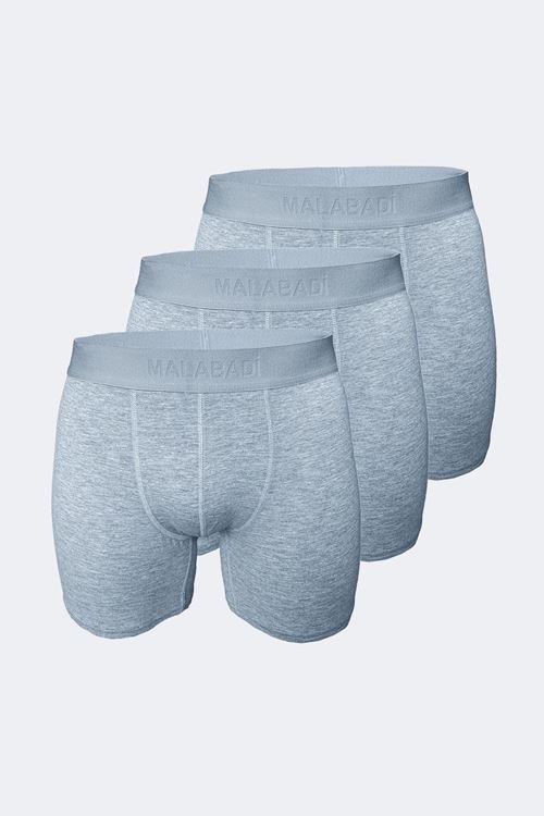Malabadi Erkek Gri 3 lü Paket  Modal Uzun Boxer 010