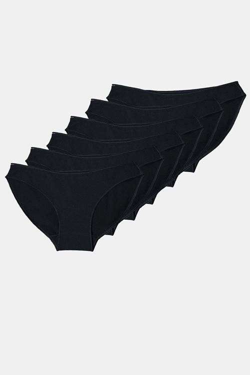 Malabadi Kadın Siyah 6 lı Paket Modal Düşük Bel Slip Külot 183