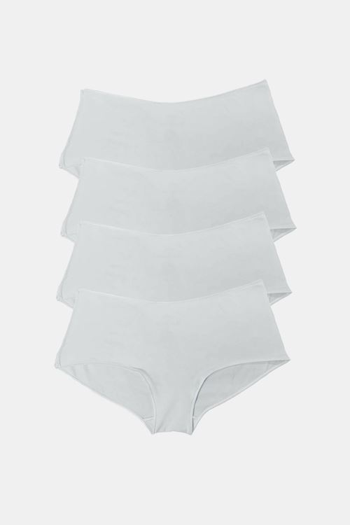Malabadi Kadın Ekru 4 lü Paket Geniş Kenarlı Modal Slip Külot 1126