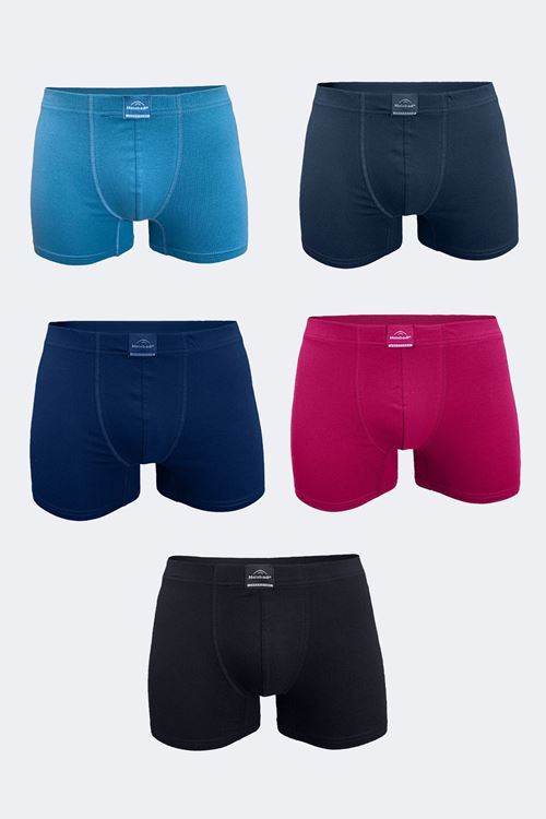 Malabadi Erkek Karışık Renk 5 Li Pamuk Elastan Boxer 5M074