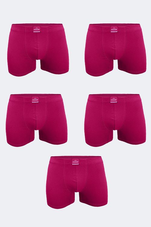 Malabadi Erkek Bordo 5 Li Pamuk Elastan Boxer 5M074