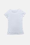 Malabadi Kadın Beyaz Açık Yaka Yaz Serinliği Tişört 172