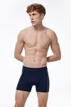 Malabadi Erkek Lacivert Biyeli Modal Boxer 017