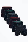 Malabadi Erkek Siyah Desenli 6 lı Premium Collection Modal Boxer 6M252