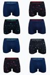 Malabadi Erkek Desenli 8 li Premium Collection Modal Boxer 8M252