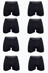 Malabadi Erkek Siyah 8 li Premium Collection Modal Boxer 8M252